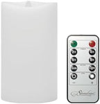 Stonebriar LED Pillar Candles — Remote & Timer, Real Wax Flameless Candles for Home Décor, Weddings & Events, Pack of 6, White, 3" x 6" by StonebriarCollection
