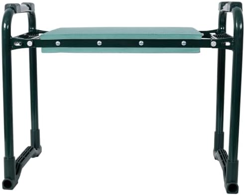 Garden Kneeler and Seat Bench Foldable Steel Frame with Tool Bags - Image 3