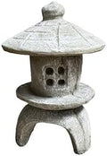 Solid Rock Stoneworks Small Round Concrete Pagoda Statue for Garden, Japanese/Chinese/Asian Style- Marble Tone Color by SolidRockStoneworksLLC