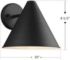 Generation Lighting Crittenden Outdoor Wall Sconce, Black Aluminum - Image 3