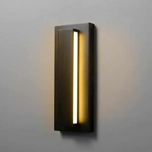 Globe Electric 60000172 15W LED Integrated Outdoor Wall Sconce, Matte Black, Frosted Acrylic, 600 Lumens, 2700 Kelvin, 90 CRI - Image 7