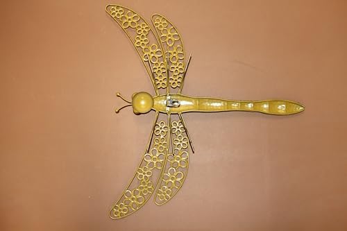 1 - Large Dragonfly Metal Wall Art, Antique Brown Finish, 21" x 22.5", Indoor Outdoor Yard Decor with Mounting Bracket, GS-106 - Image 7