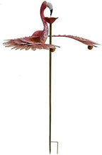 Metal Rustic Flamingo Spinning Balancer Garden Stake Outdoor Wind Sculpture Kinetic Movement Yard Art Center Piece - Image 2