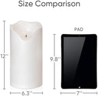 Homemory 6.3"x12" Extra Large Outdoor Waterproof Candle with Auto 6H Timer - Image 3
