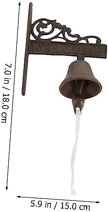 Retro Iron Door Bell for Home, Wall Hanging Coffee Shop Decor - Image 2