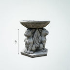 OLOMA Gothic Gargoyle Bird Bath Garden Statue Stone Fantasy Creature Outdoor Yard Decor Handcrafted Concrete Garden Ornament Weather Resistance Fantasy Sculpture - Image 2