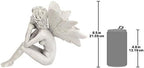 Design Toscano Pondering Secret Garden Fairy Woman Statue Figurine, 5 inches wide, 8 inches tall, Cast Stone Resin, Antique Stone Finish - Image 3