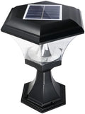 WOONEKY Solar Outdoor Pillar Light Waterproof Dusk to Dawn Black by WOONEKY