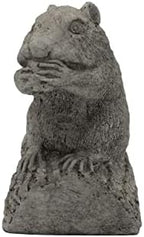 Solid Rock Stoneworks Chipmunk Stone Statue 5in Tall Pre Aged Color - Image 3
