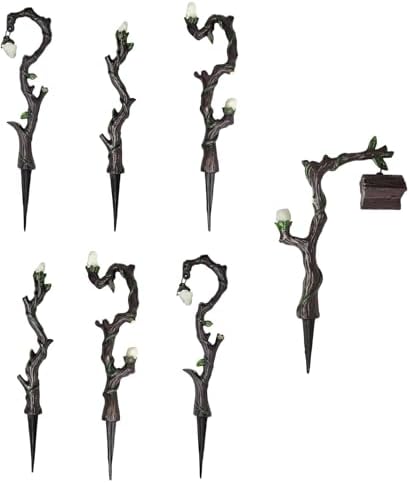 Lulu Decor, Cast Iron Fairy Lamps Garden Decor Fairy Garden Accessories (Set of 7) by LuluDecor