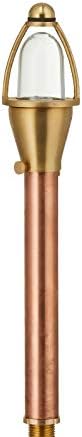 VOLT Max Spread 12V Solid Copper Mini Path Light (15" Tall, 9" Shade) - Image 2