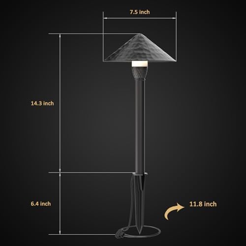 12V Low Voltage Pathway Lights 1W 60LM LED G4 Replaceable Bulb Outdoor Landscape Lights 2PK 3100K Warm White Aluminum Path Lights for Garden Yard Driveway, Black - Image 5