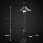 12V Low Voltage Pathway Lights 1W 60LM LED G4 Replaceable Bulb Outdoor Landscape Lights 2PK 3100K Warm White Aluminum Path Lights for Garden Yard Driveway, Black - Image 5