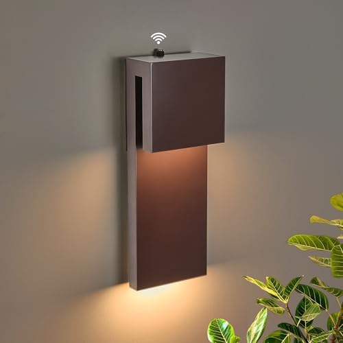Tarentlight 15IN Outdoor Wall Sconce Fixture,Dusk to Dawn Patio Lights,Waterproof Exterior Lamp,Modern Wall Mounted with 17W 3000K LED, Bronze Finish,Outside Lights for House Front Door Entryway by TarentlightOutdoorLighting