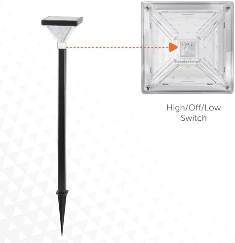 Gama Sonic Luxor Solar Pathway Light, Black Aluminum, 50 Lumen LED Landscape Solar Path Lamp - 2 Pack (146iP250080) - Image 6
