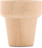 Woodpeckers Small Wooden Flower Pot 1-9/16-inch x 1-1/2-inch, Pack of 100 Wood Craft Flower Planter to Paint - Image 4