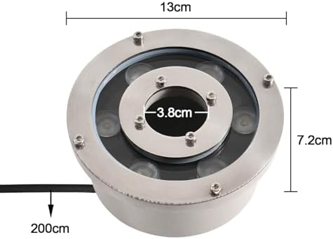 Fountain Light LED Underwater Pond Lights 5000K Day White DC12V IP68 Waterproof Submersible Light for Garden Fountain Pond - Image 2