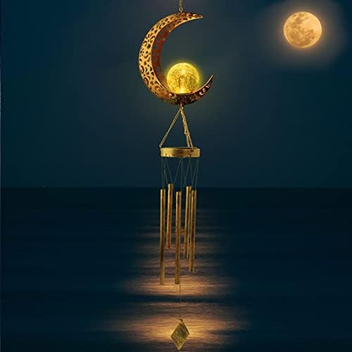 Outdoor Moon Light Wind Chimes, Mom Gift Moon Gifts, Mother Decor, Garden Gifts, Sympathy Wind Chimes Outdoor for mom, Grandma, Memorial Wind Chime. - Image 2