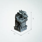 OLOMA Gothic Gargoyle Concrete Garden Statue Outdoor Fantasy Cement Sculpture Decorative Beat Lawn Ornament Handcrafted Stone Mythical Creature Medieval Fantasy Halloween Garden Decor - Image 2