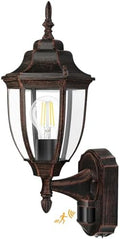 Lamomo Motion Sensor Outdoor Wall Lights Porch Lamp, Black and Bronze by Lamomo