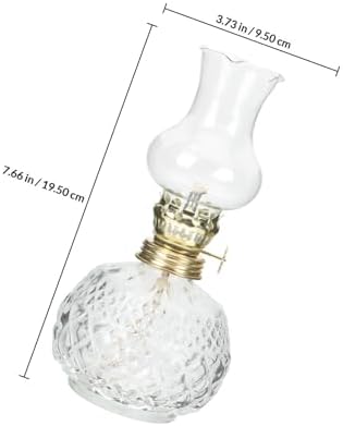 Vintage DIY Kerosene Lamp with Wick, Glass Base Xmas - Image 2