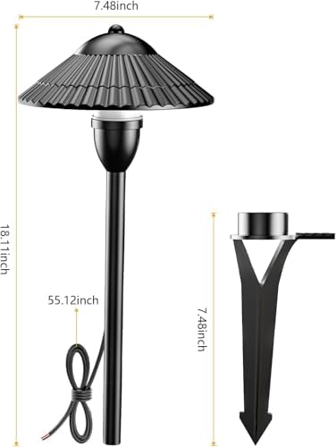 ZUCKEO RGBW Low Voltage Landscape Lighting 5W Color Changing Pathway Lights 12-24V Multi-Color LED Path Lights Waterproof for Yard Garden Walkway Holiday (12 Pack with Connectors) - Image 5