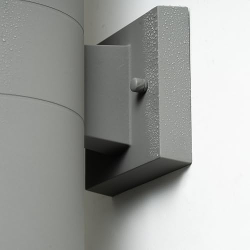 mirrea 18" Modern Outdoor Porch Light in 2 Lights, Matte Gray, 2 Pack - Image 5