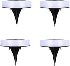 Solar Ground Lights Outdoor 8 LED Solar Powered Disk Lights Round Shape Outdoor in-Ground Lights Outdoor Landscape Lighting for Yard Patio Deck Driveway Walkway Pathway,Frosted Cover (Warm White) by KJingKeLai