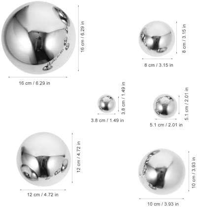 10pcs Stainless Steel Half Gazing Globe Garden Mirror Ball Set Polished Reflective Outdoor Metal Half Sphere Decor for Pond and Patio - Image 2