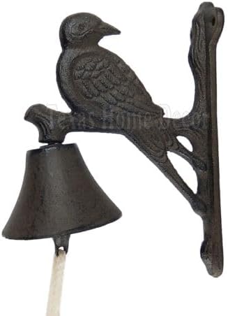 Dove Bird Dinner Bell Cast Iron Wall Mounted Antique Style Rustic Finish -26kopi by Unknown