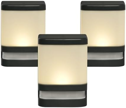 Xodus Battery Operated LED Deck & Stair Light, Motion Sensor, Black, 3 Pack by XodusInnovations