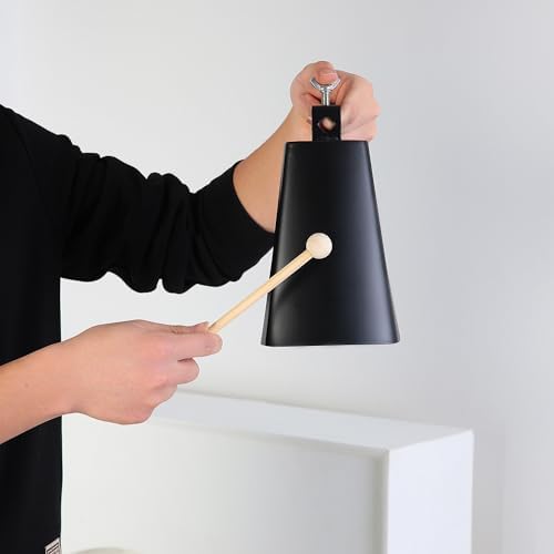 Cast Iron Hanging Dinner Bell with Outdoor Mount for Door Wall(S) & Homelavie Cowbell Instrument for Drum Set Steel Cow Bell with Stick (7inch) - Image 5