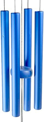 24" Aluminum 4Tubes Tuned Metal Wind Chimes for Outside Unique Deep Tone Indoor Sympathy Memorial Wind Chimes for Living Room Balcony Window Decor(Blue) - Image 4