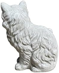 Solid Rock Stoneworks Furry Cat Concrete Garden Statue, 11 Inches Tall, Memorial - Image 4