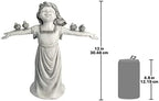 Design Toscano Basking in Glory Little Girl with Birds Outdoor Garden Statue, Small, 12 inches Tall, Cast Stone Resin, Two Tone Stone Finish - Image 7