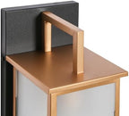 Black and Gold Outdoor Wall Lights, Modern Exterior Wall Sconce Lanterns with Frosted Glass, Anti-Rust Square Waterproof Porch Lights Fixture for Front Door, Entry, Porch, Patio, and Gazebo - Image 7