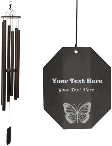 Lambright Chimes Harmonica 53" Tall Copper Personalized Wind Chimes for Outside, Sympathy Gifts for Loss of Loved One, Dog Memorial Gifts, Windchimes in Memory of Loved One, Loss or Funeral by DutchCraftersAmishFurniture