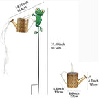 Whimsical Solar Garden Lights - Fairy Watering Can Design for in Elf/Hummingbird/Frog Shapes Patio, Yard, and Christmas Decor(Style A) - Image 3