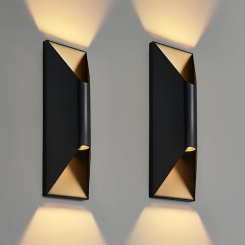 Outdoor Wall Lights, 15" Up and Down Exterior Lighting Fixtures by TPSHPTS