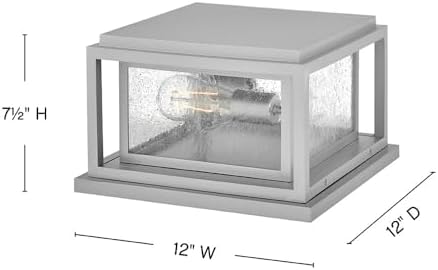 Hinkley Republic Small Pier Mount Lantern, Low Voltage Satin Nickel - Image 2