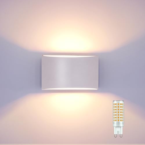 KICAAO Modern G9 Wall Sconces 2Pack, Warm White 3000K,with G9 Bulbs - Image 2