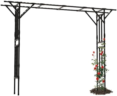 Garden Arch Trellis - 141" L x 106" H Supersize Flattop Garden Arch by BUKLIYNHorticulturalProducts