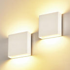 2 Pack Indoor Outdoor White Up and Down LED Wall Light, Modern Bedroom/Porch Wall Lamp, IP65 Waterproof, 5%-100% Dimmable 18W 1620lm, 5CCT (2700K-5000K), CRI90+, 120V-277V by LUXLUCIO