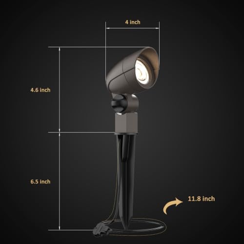12V AC LED Landscape Spotlights 3W 200LM Brown 8PK - Image 6