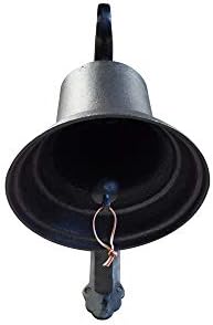 NACH Rustic Cast Iron Doorbell, Small Door Bells for Homes, Dinner Bell, Small Bell, Kitchen Door Bell, Antique Black Doorbell, 8.5x5x6.5 Inches, JS-90-091 - Image 3