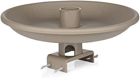 Farm Innovators 150 Watt Outdoor Plastic Heated Birdbath with Twist Deck Mount, Hidden Electrical Connection, and Internal Thermostat, Tan by FarmInnovatorsInc