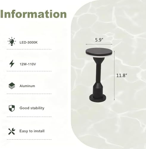 Landscape Path LightsAluminum Outdoor Bollard Lights Modern Pathway Lamp IP65 Waterproof 3000K Luxury LED Lighting for Commercial Garden Walkway Lawn Lamp - Image 2