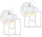 GRUENLICH Outdoor Wall Light Fixture, Clear Glass, White, 2 Pack by GRUENLICH