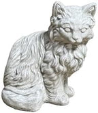 Solid Rock Stoneworks Furry Cat Concrete Garden Statue, 11 Inches Tall, Memorial - Image 2