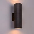 wowlite Outdoor Wall Sconce, Modern Up & Down Wall Light, Matte Black by wowlite
